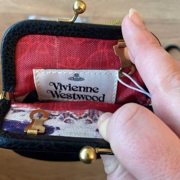 VIVIENNE WESTWOOD Black velvet logo crossbody bag - Picture 3 of 5